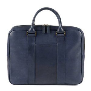 NWT Moore & Giles Navy Leather Laptop Briefcase with charger